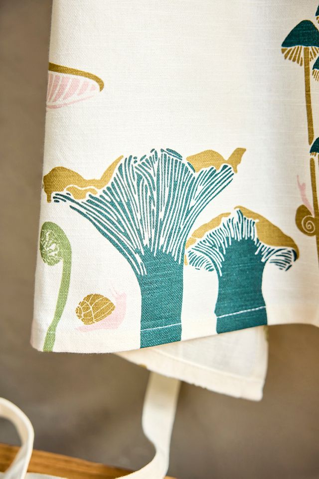 Moss + Mushroom Cotton Apron #1