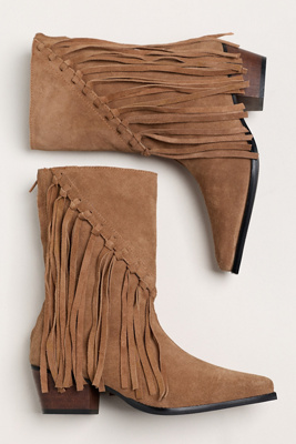 Matisse Buck Fringe Suede Boots In Brown