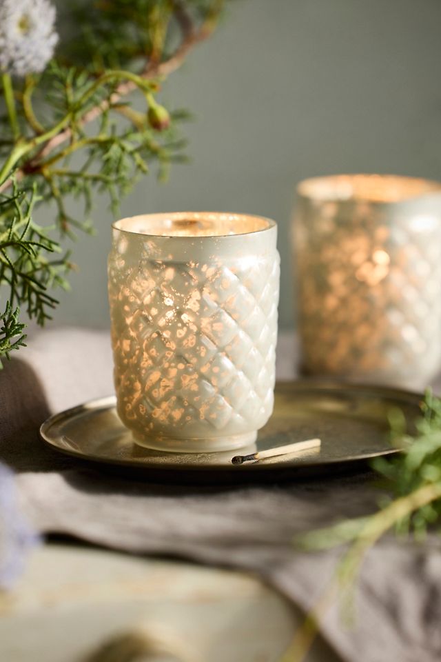 Pressed Mercury Glass Votive #3