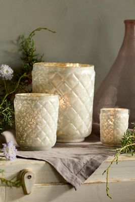 Pressed Mercury Glass Votive