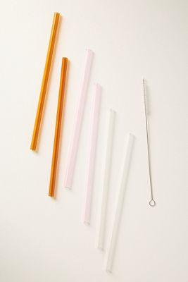 Hawkins New York Essential Glass Straws, Set of 6