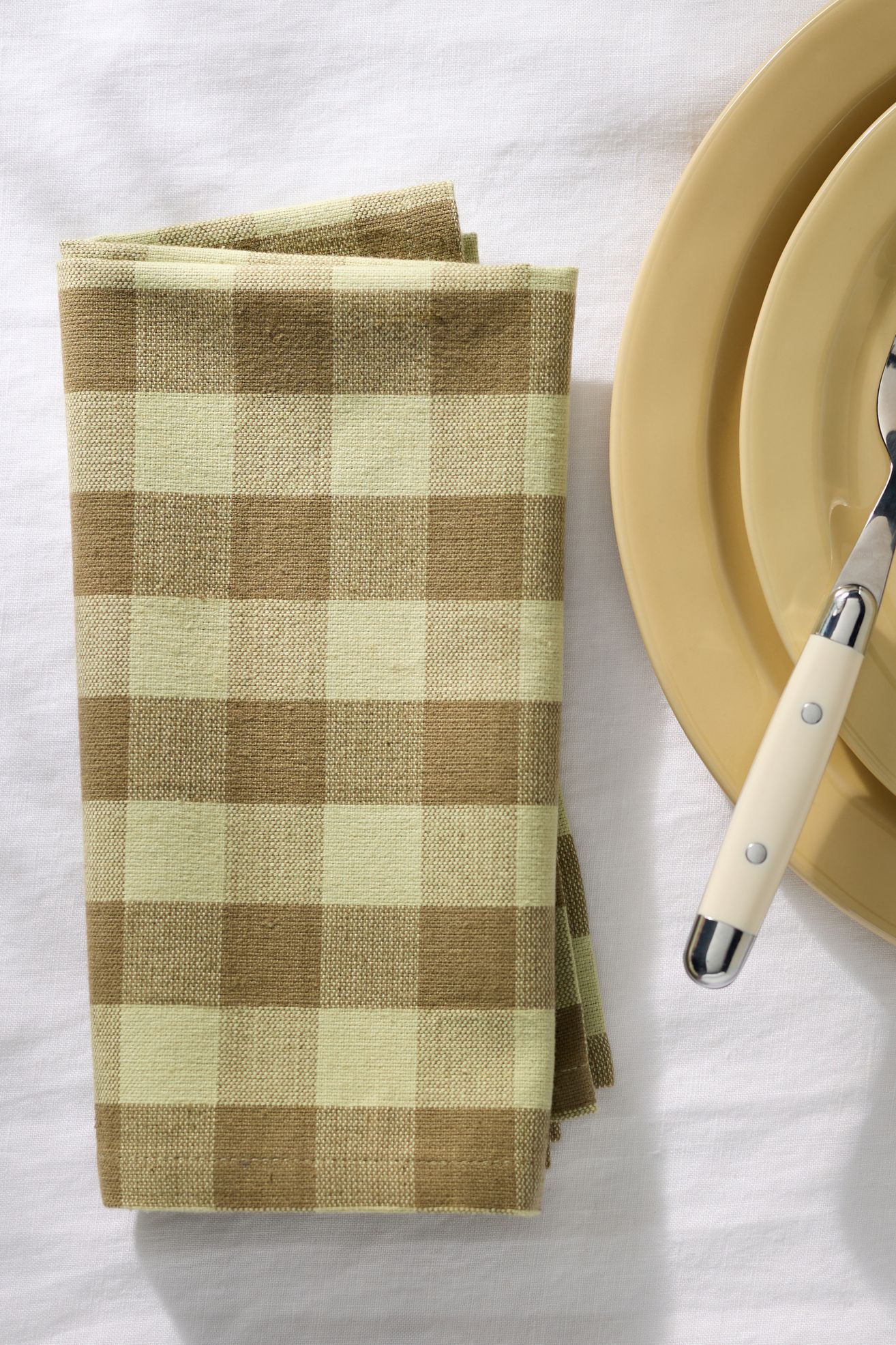 Hawkins New York Essential Gingham Dinner Napkins, Set of 4 - Olive, Set Of 4