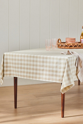 Hawkins New York Essential Gingham Tablecloth In Neutral