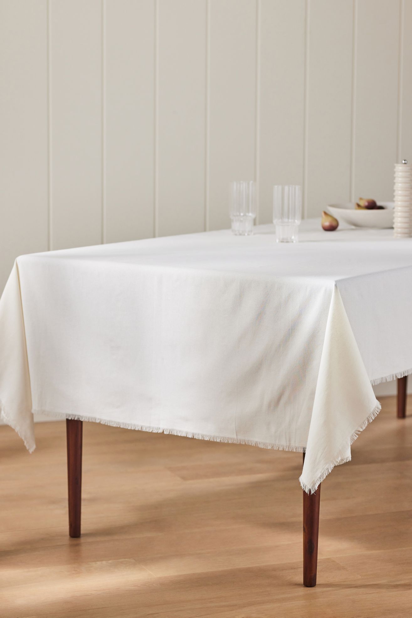 Hawkins New York Essential Cotton Tablecloth - Ivory, 60" x 90"