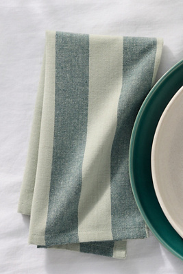 Hawkins New York Essential Striped Dinner Napkins, Set Of 4 In Green