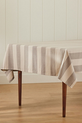 Hawkins New York Essential Striped Tablecloth In Gray