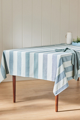 Hawkins New York Essential Striped Tablecloth In Blue