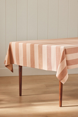 Hawkins New York Essential Striped Tablecloth In Pink
