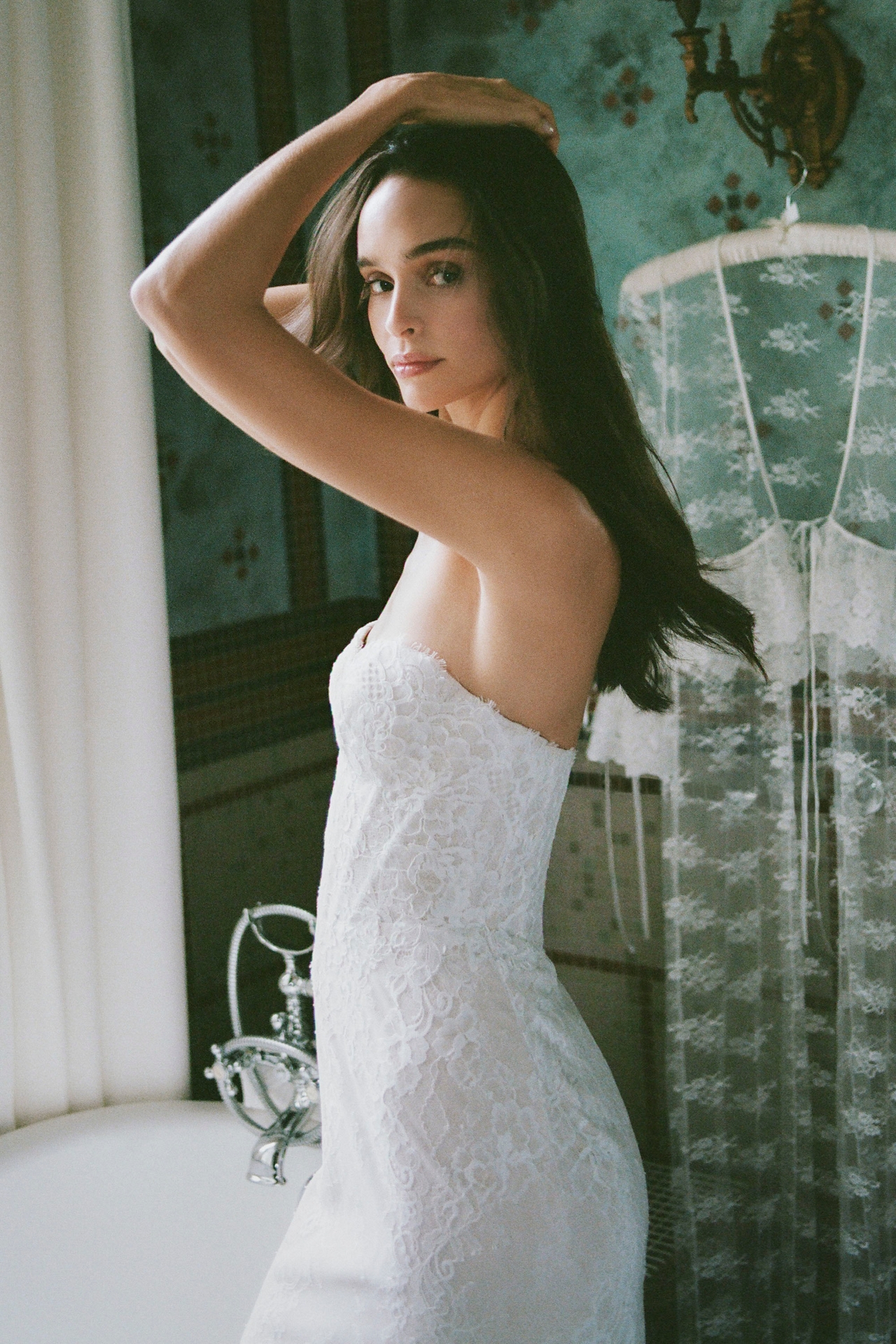 Watters Justine Strapless Lace Wedding Gown