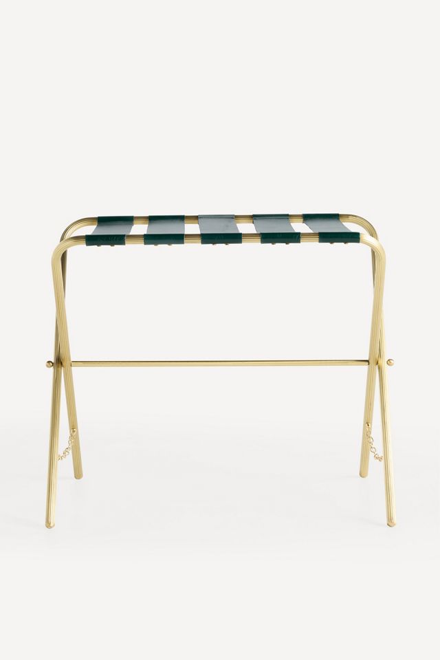 Blair Brass Luggage Rack #1