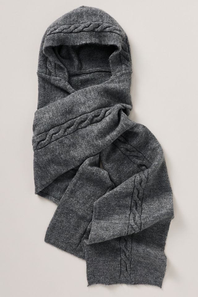By Anthropologie Cable-Knit Hood Scarf #1