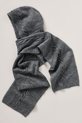 By Anthropologie Cable-Knit Hood Scarf
