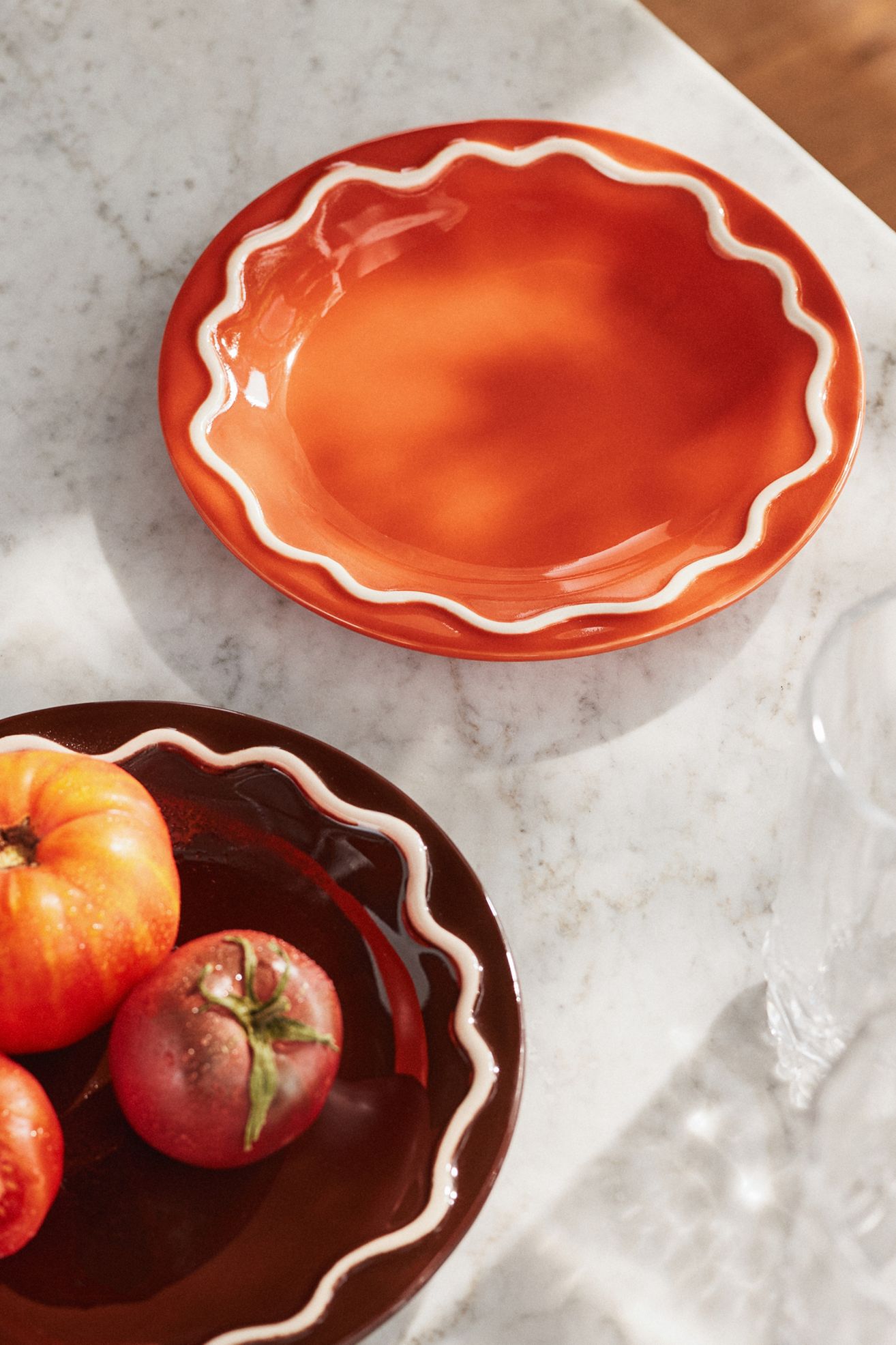 Lucie Portuguese Stoneware Dessert Plates, Set of 4 - Mango, Set Of 4