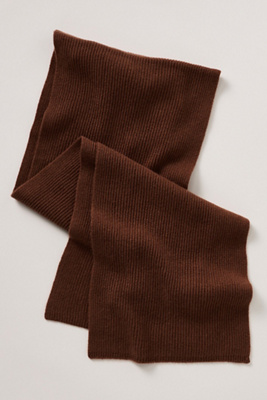 By Anthropologie Cashmere Ribbed Scarf In Brown