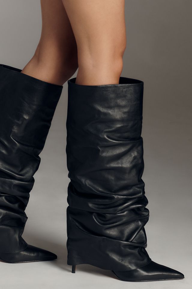 Schutz Mikki Up Cloak Leather Boots #1