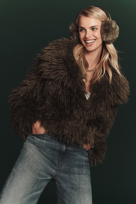 By Anthropologie Faux-fur Earmuffs In Brown