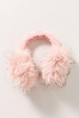 By Anthropologie Faux-fur Earmuffs In Pink