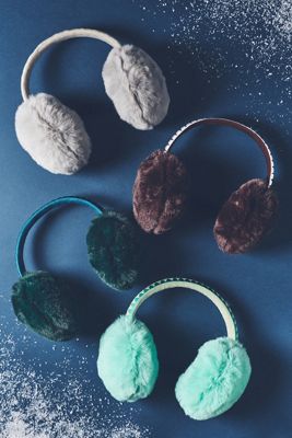 Violet & Brooks Embroidered Faux-Fur Earmuffs