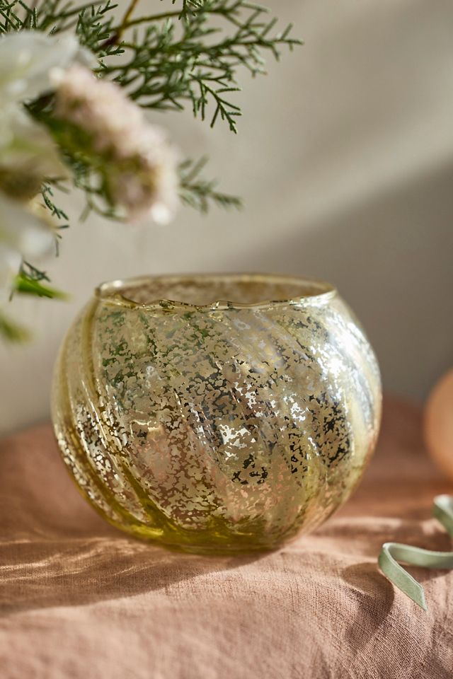 Swirl Mercury Glass Bud Vase #2