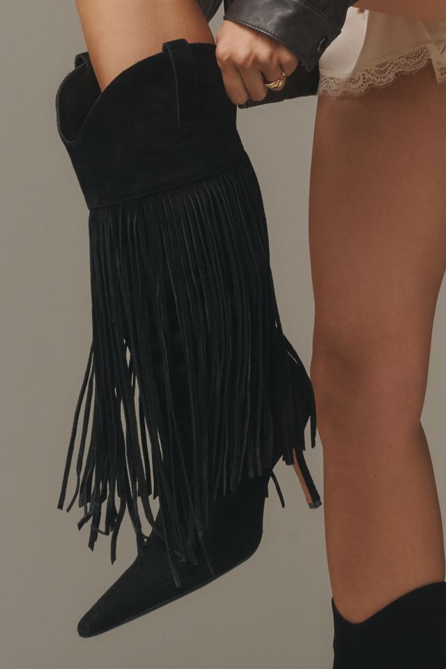 Schutz Raffaela Fringed Western Boots #2