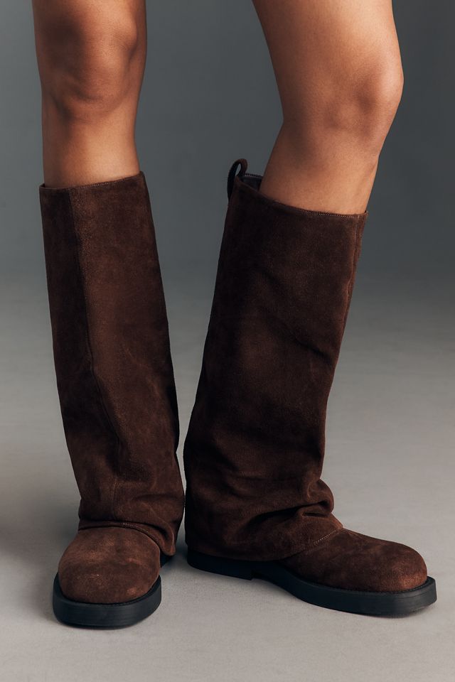 Schutz Keira Up Cloak Suede Slouchy Boots #1