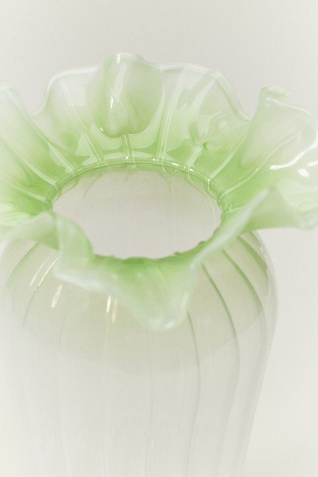 Lucy Ruffle Glass Vase #2