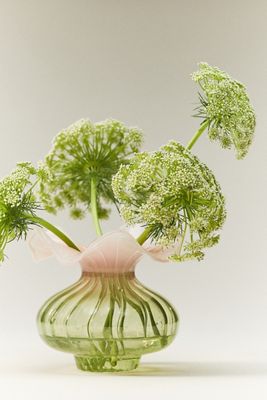 Lucy Ruffle Glass Vase