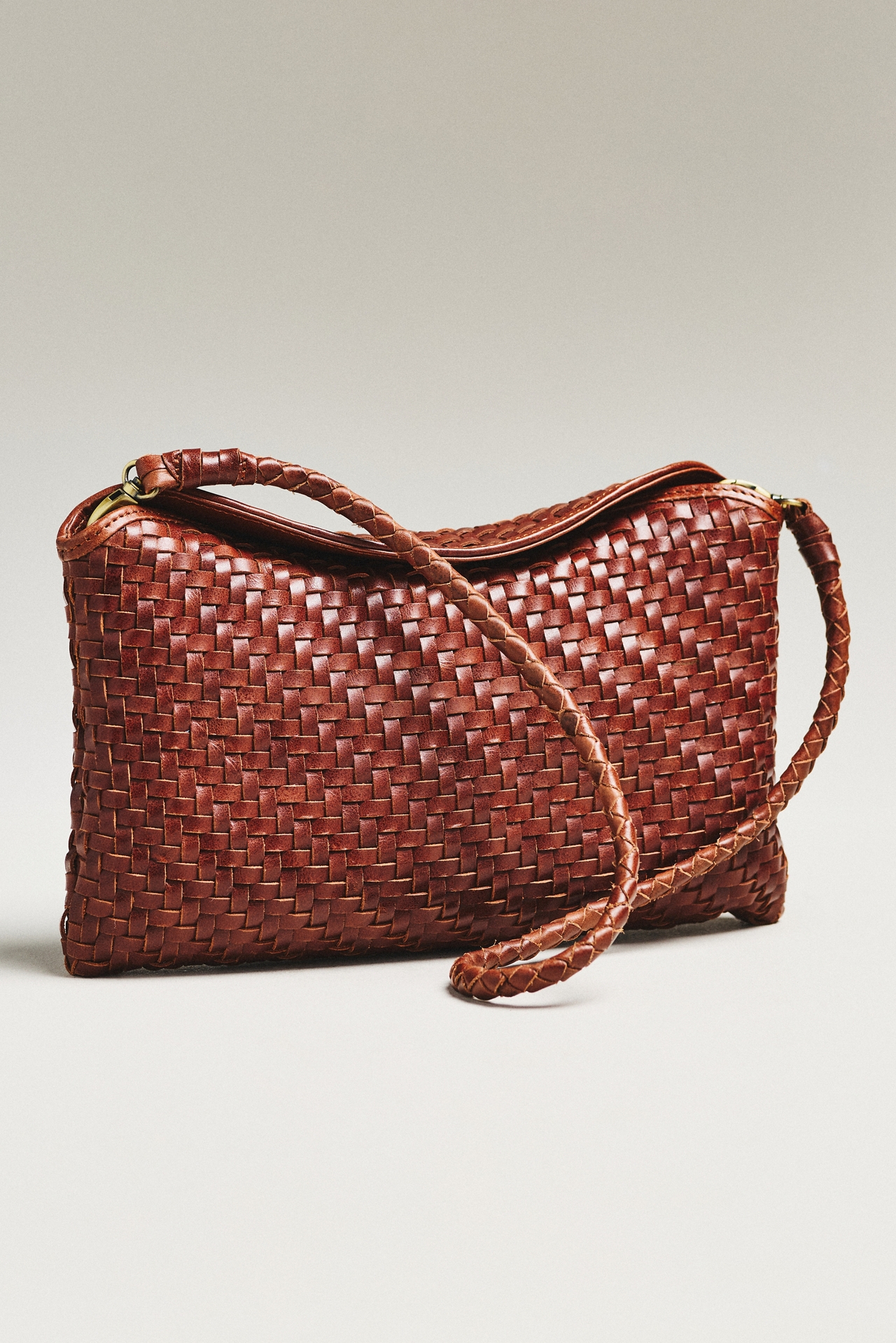 Bembien Roux Handwoven Leather Clutch