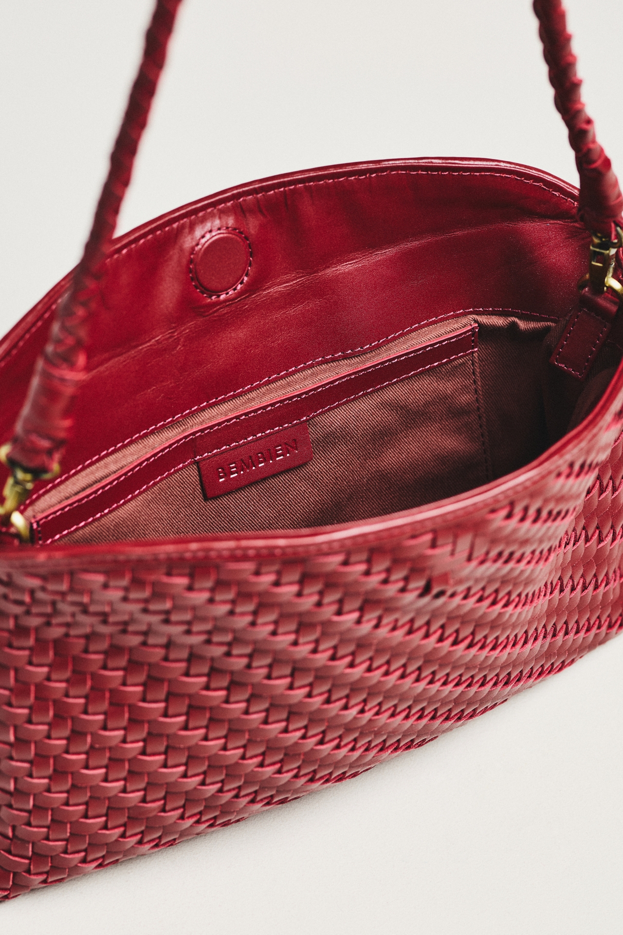 Bembien Roux Handwoven Leather Clutch