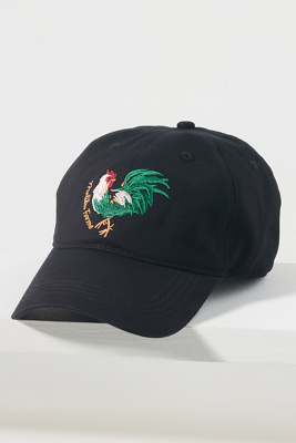 NEW Fall Icon Adjustable Baseball Cap - Rooster - Black by Anthropologie By Anthropologie Fall Icon Baseball Cap | Anthropologie main image 2