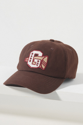 By Anthropologie Varsity Patch Baseball Cap In Brown