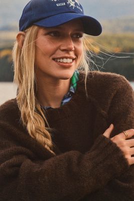 By Anthropologie Varsity Patch Baseball Cap