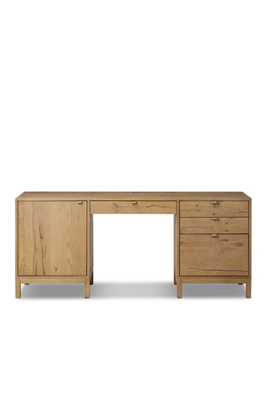 Anthropologie Tula Oak Executive Desk