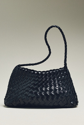 By Anthropologie Woven Shoulder Bag In Black