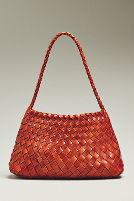 By Anthropologie Woven Shoulder Bag In Sand