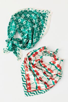 Maeve Printed Hair Scarves, Set of 2