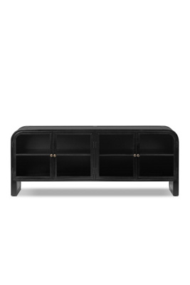 Anthropologie Breya Curved Iron Media Console In Black