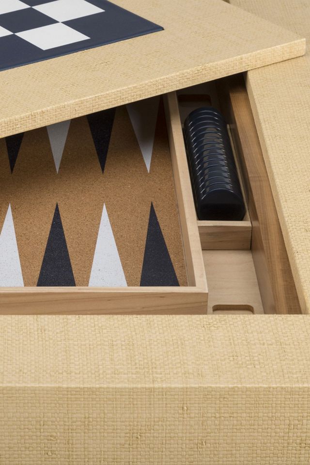 Linen and Wood Game Table #4