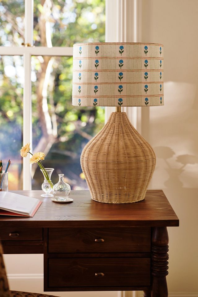 Brown Wicker Lamp Base #1