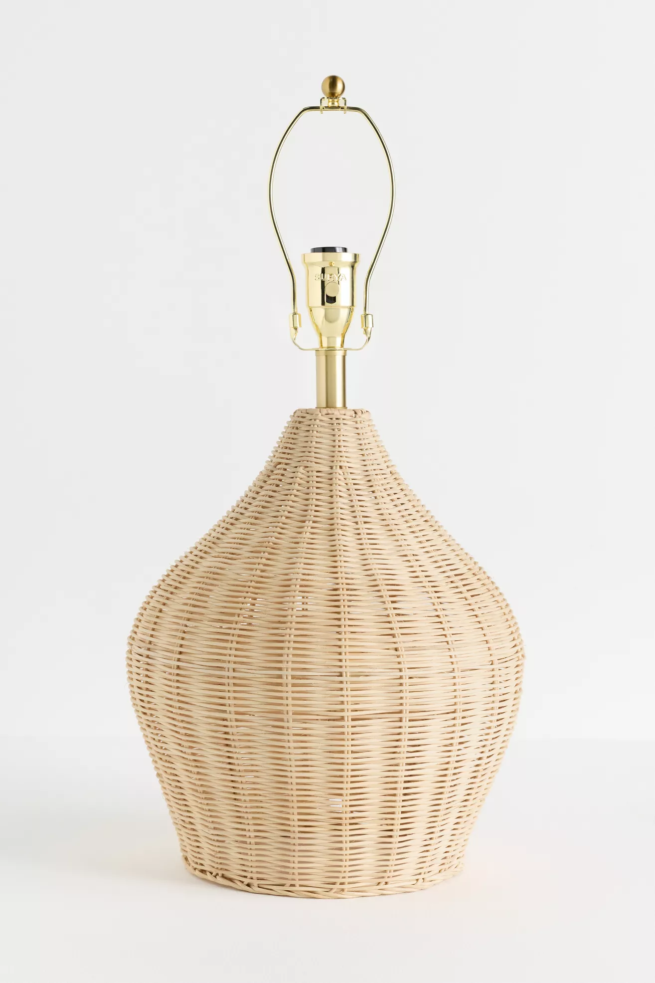 Brown Wicker Lamp Base