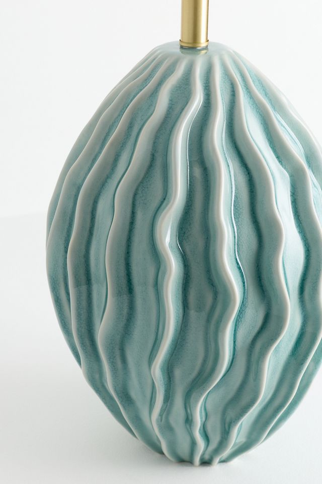 Green Twisted Ceramic Lamp Base #1