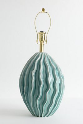 Green Twisted Ceramic Lamp Base