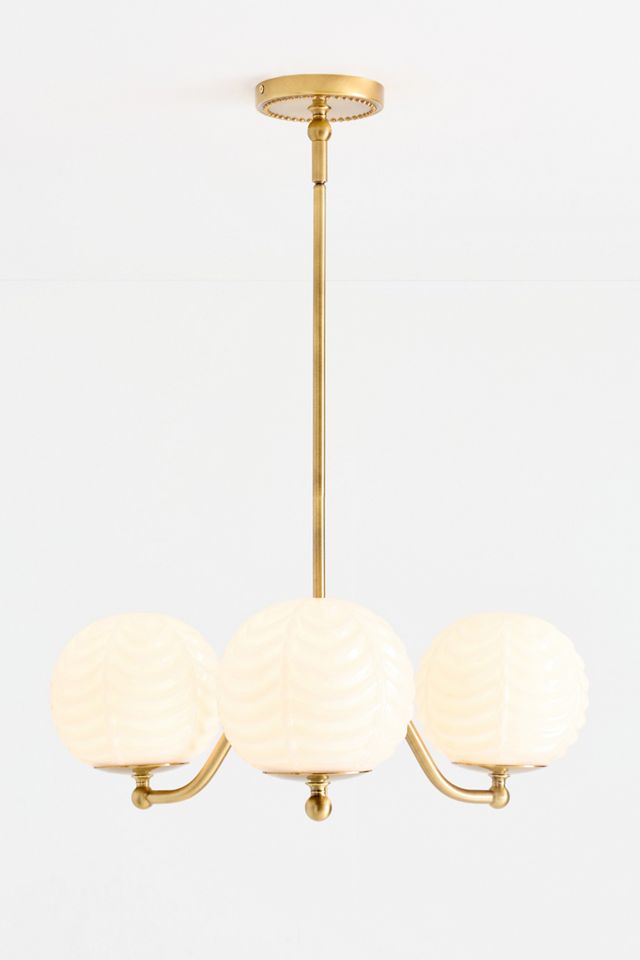 Charlotte Scalloped Milk Glass Chandelier #2
