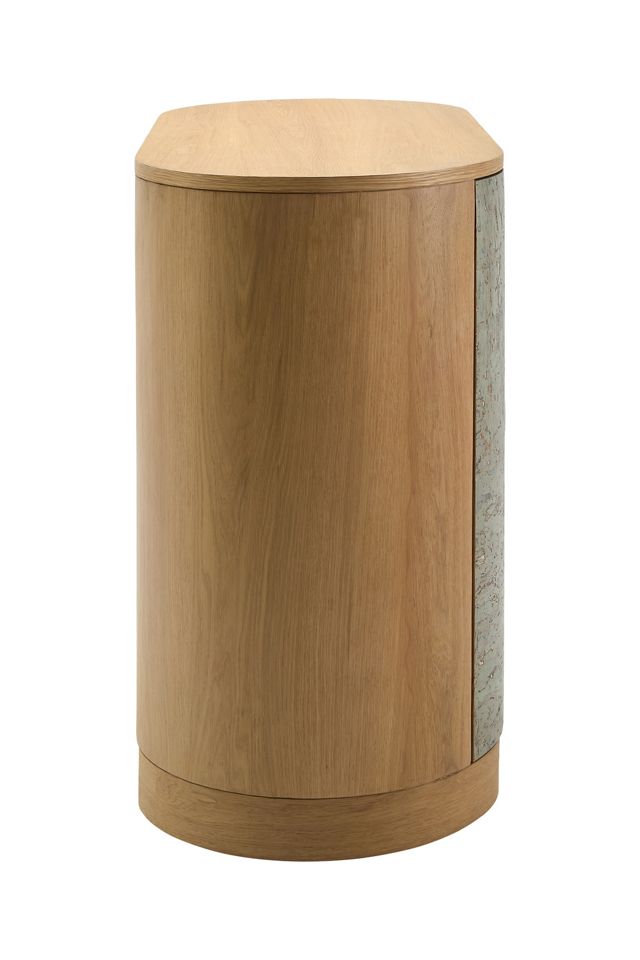Poros Curved Wood & Cork Cabinet #2