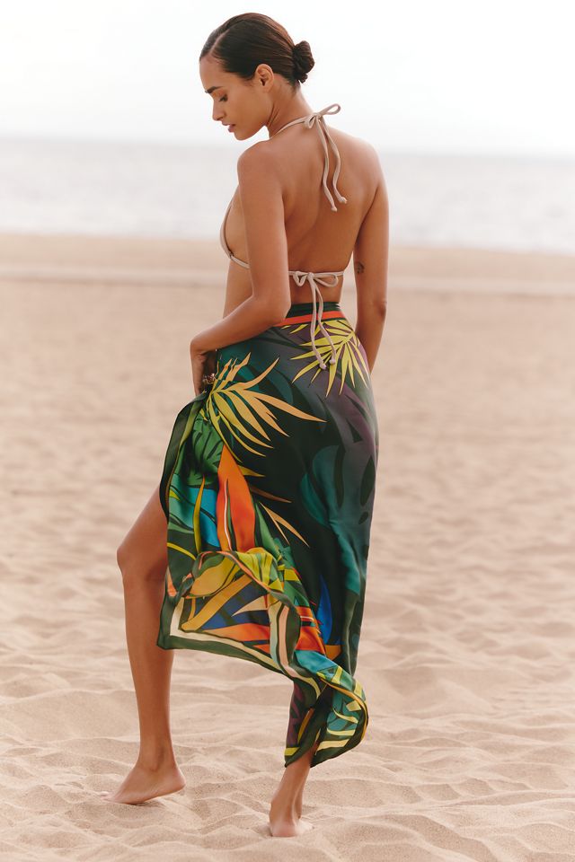 Elegancia Tropical Silk Blend Sarong #1