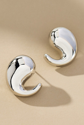 By Anthropologie Sculptural Post Earrings In Silver