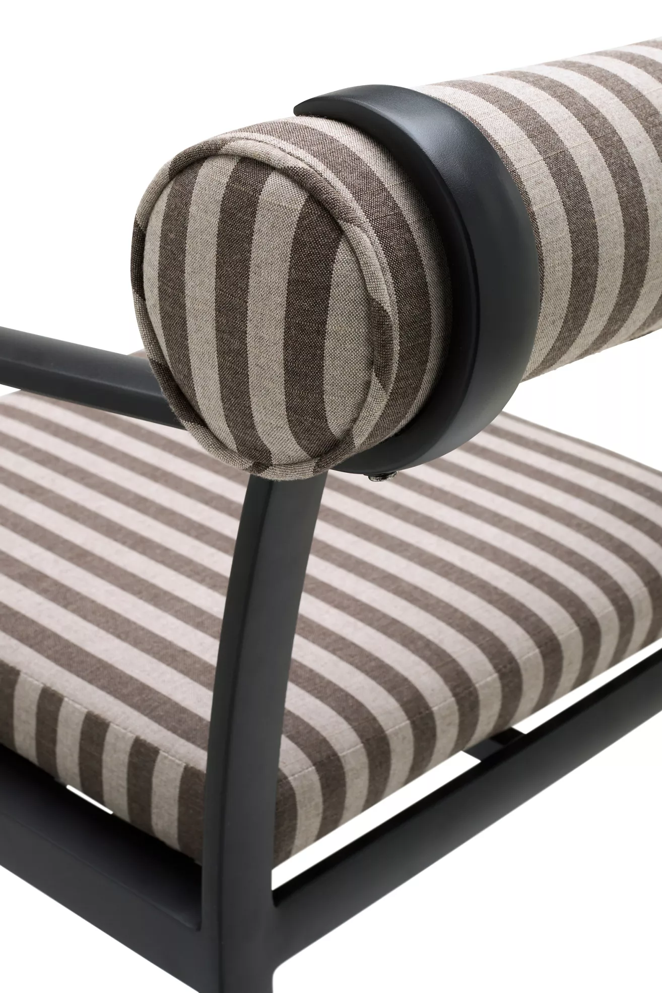 Close-up of armrest and bolster connection