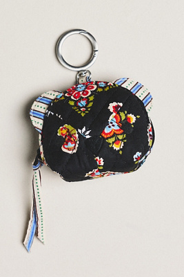 Vera Bradley X Anthropologie Classic Mini Bear Bag Charm In Black