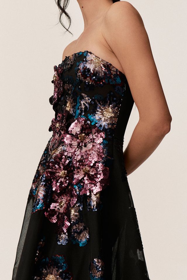 Helsi Valeria Strapless 3D Floral Fit & Flare Midi Dress #2
