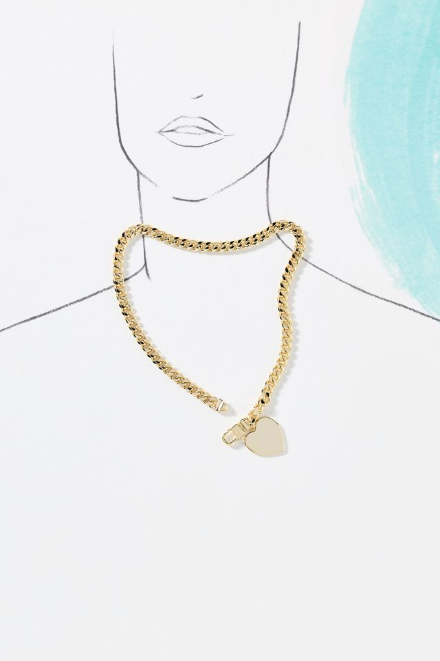 Melinda Maria Julian XL Heart Cuban Chain Necklace #2